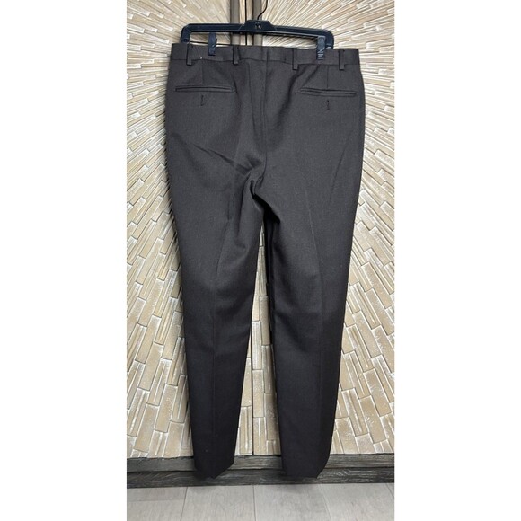 GRUPPO ARTIGIANI Men DRESS PANTS SIZE 34 X 29 WOOL Brown MADE IN ITALY - Picture 2 of 15